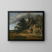 a landscape with figures in front of the walls of a ruined church - Salomon Rombouts — framed artwork on a wall