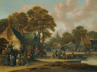 A village market scene - Salomon Rombouts — artwork view