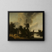 Landscape with a Windmill - Salomon Rombouts — framed artwork on a wall