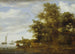 Landscape painting with ferry - Salomon van Ruysdael — artwork view