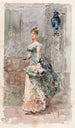 Dame en robe de cérémonie - Salvador Sánchez Barbudo — artwork view