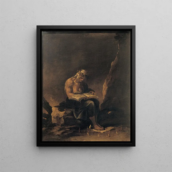 A Witch - Salvator Rosa — framed artwork on a wall