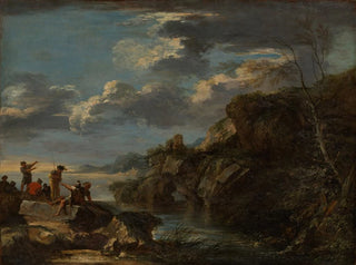 Bandits sur une côte rocheuse - Salvator Rosa — artwork view