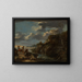 Bandits sur une côte rocheuse - Salvator Rosa — framed artwork on a wall