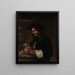 Self-portrait - Salvator Rosa — framed artwork on a wall