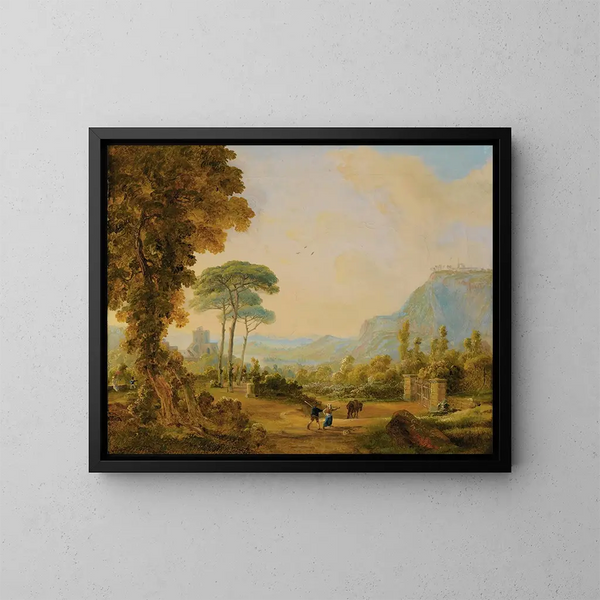 View of the suburbs of Pausilippe - Salvatore Candido — framed artwork on a wall