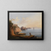 View of Naples from Posillipo - Salvatore Fergola — framed artwork on a wall