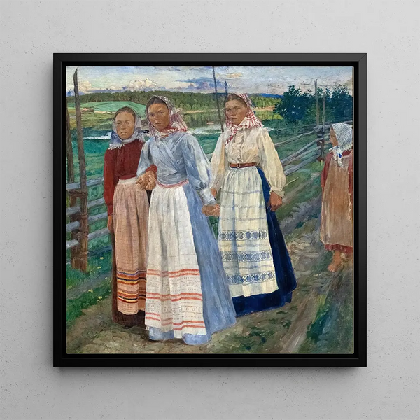Saturday Evening - Carl Wilhelmson — framed artwork on a wall