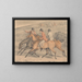 The fox hunt on the way for the drawing - Samuel Alken — framed artwork on a wall