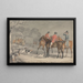 The Fox Hunt: the meeting with the dogs leaving the kennels - Samuel Alken — framed artwork on a wall