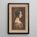 Portrait painting of a young girl from the Renaissance - Samuel Arlent Edwards — framed artwork on a wall