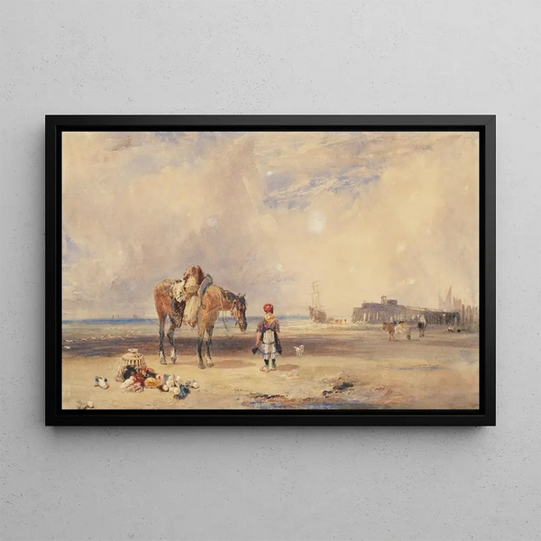 La Plage à Ostende - Samuel Austin — framed artwork on a wall
