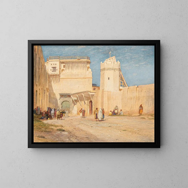 Conversations de l'après-midi - Samuel Colman — framed artwork on a wall