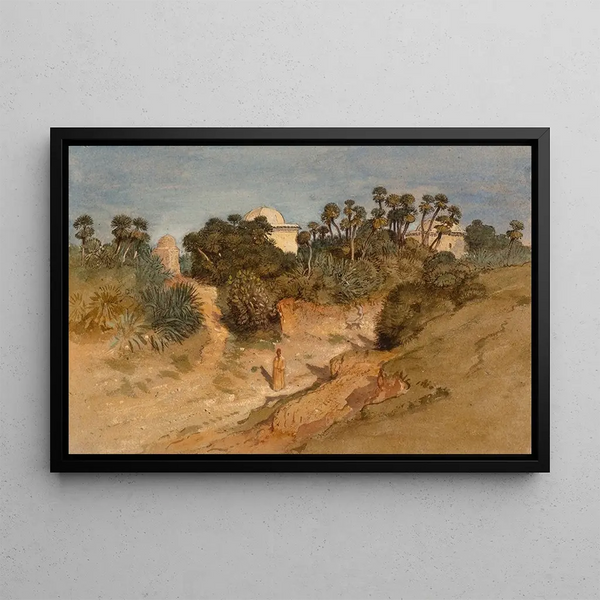 Path near the mosque - Samuel Colman — framed artwork on a wall