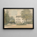 A White House in a Garden - Samuel Davis — framed artwork on a wall