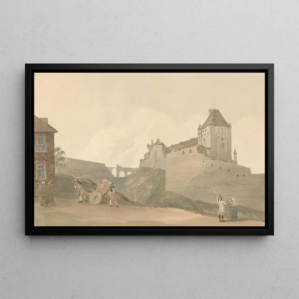 Château à Dieppe, Normandie - Samuel Davis — framed artwork on a wall