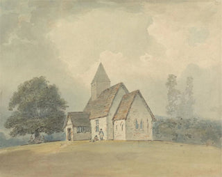 Église avec clocher en bois - Samuel Davis — artwork view