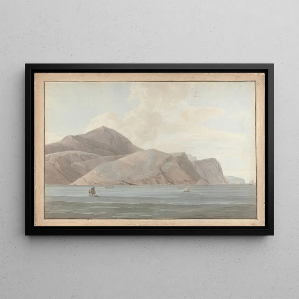 Islands Ladrone in the South China Sea - Samuel Davis — framed artwork on a wall