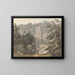 Autochthonous painting and rider near a ruin - Samuel Davis — framed artwork on a wall