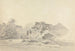 River scene painting with indigenous buildings - Samuel Davis — artwork view