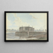 Palais en ruine au bord d'une rivière - Samuel Davis — framed artwork on a wall