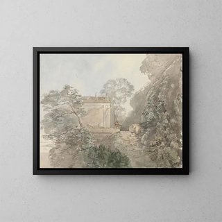 Temple of Maha Deo at Puttugotta - Samuel Davis — framed artwork on a wall