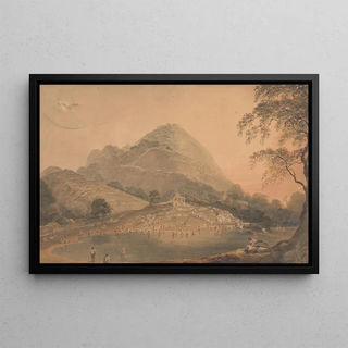 The annual Hindoo fair at Mundar Hill near Bhagulpore Bhagalpur - Samuel Davis — framed artwork on a wall