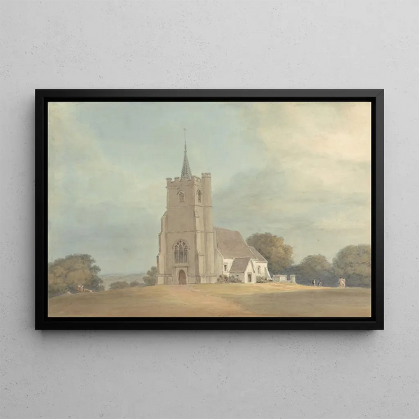 L'Église dans le parc de Knebworth - Samuel Davis — framed artwork on a wall