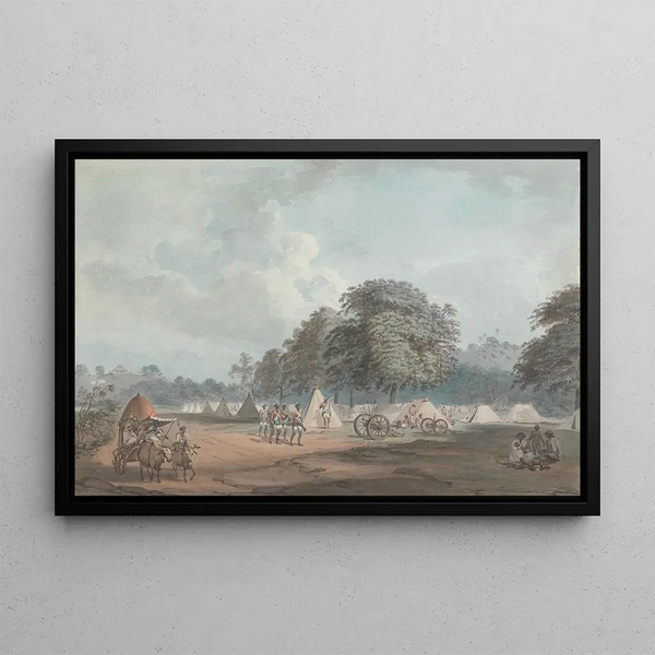 Les Hur Rangers campés à Colgong - Samuel Davis — framed artwork on a wall