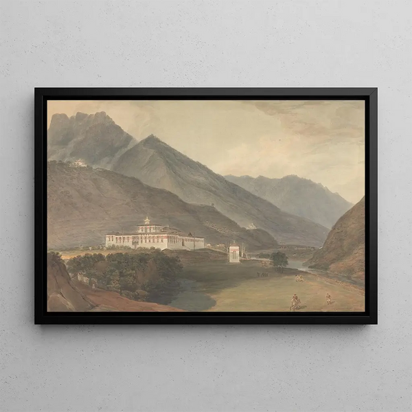 The Deib Rajan Palace at Tassisudon - Samuel Davis — framed artwork on a wall