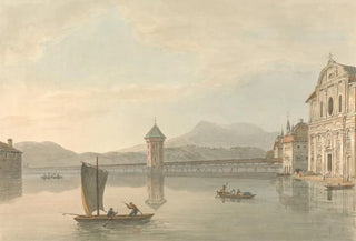 View of Lucerne, the Jesuit College - Samuel Davis — artwork view