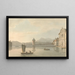 View of Lucerne, the Jesuit College - Samuel Davis — framed artwork on a wall