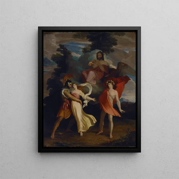 The Judgment of Jupiter - Samuel Finley Breese Morse — framed artwork on a wall