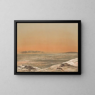 Île Melville depuis la terre de Banks, mai 1852 - Samuel Gurney Cresswell — framed artwork on a wall