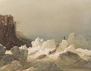 Sleigh on the bumpy ice, April 1853 - Samuel Gurney Cresswell — artwork view