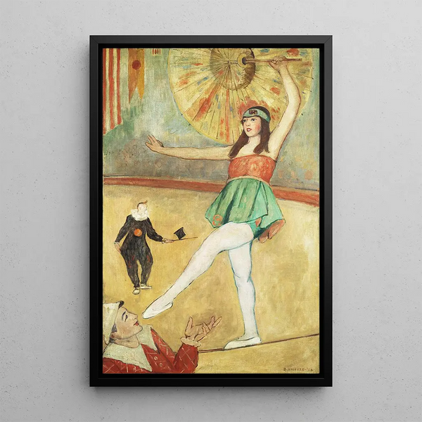 Trapeze Artist Painting - Samuel Halpert — framed artwork on a wall