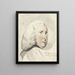 Head of a man to the right - Samuel Henri Mendes da Costa — framed artwork on a wall