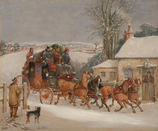 The Royal Mail Coach in the Snow - Samuel Henry Alken — artwork view