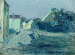 Allée du village au clair de lune - Samuel Hirszenberg — artwork view