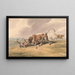 a bull attacking a dog - Samuel Howitt — framed artwork on a wall