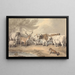 a frog facing a circle of animals - Samuel Howitt — framed artwork on a wall