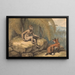 A monkey and a fox - Samuel Howitt — framed artwork on a wall