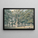 Landscape park painting with shepherd and sheep - Samuel Howitt — framed artwork on a wall