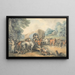 Diligence stopping at a country inn - Samuel Howitt — framed artwork on a wall