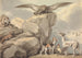 an eagle perched on a rock, a lion, a fox, two dogs, and a rooster - Samuel Howitt — artwork view