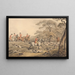 Fox Hunt on the Road to the Burrow - Samuel Howitt — framed artwork on a wall