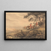 Fox Hunt, the Chase - Samuel Howitt — framed artwork on a wall