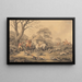 Fox Hunt, Death - Samuel Howitt — framed artwork on a wall