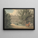 Cavalier menant un deuxième cheval quittant le domaine d'une maison de campagne - Samuel Howitt — framed artwork on a wall