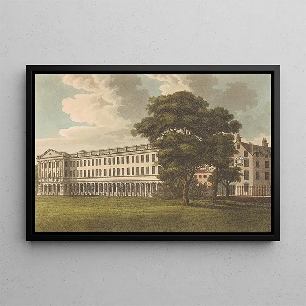 Lincoln's Inn Stone Buildings - Samuel Ireland — framed artwork on a wall